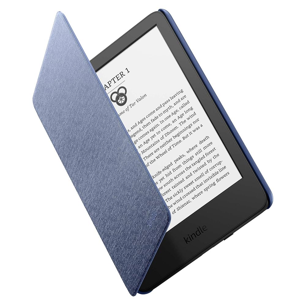 Kindle 本体 + デニム布カバー Amazon Kindle Case, (2024 and 2022 Releases only), Denim